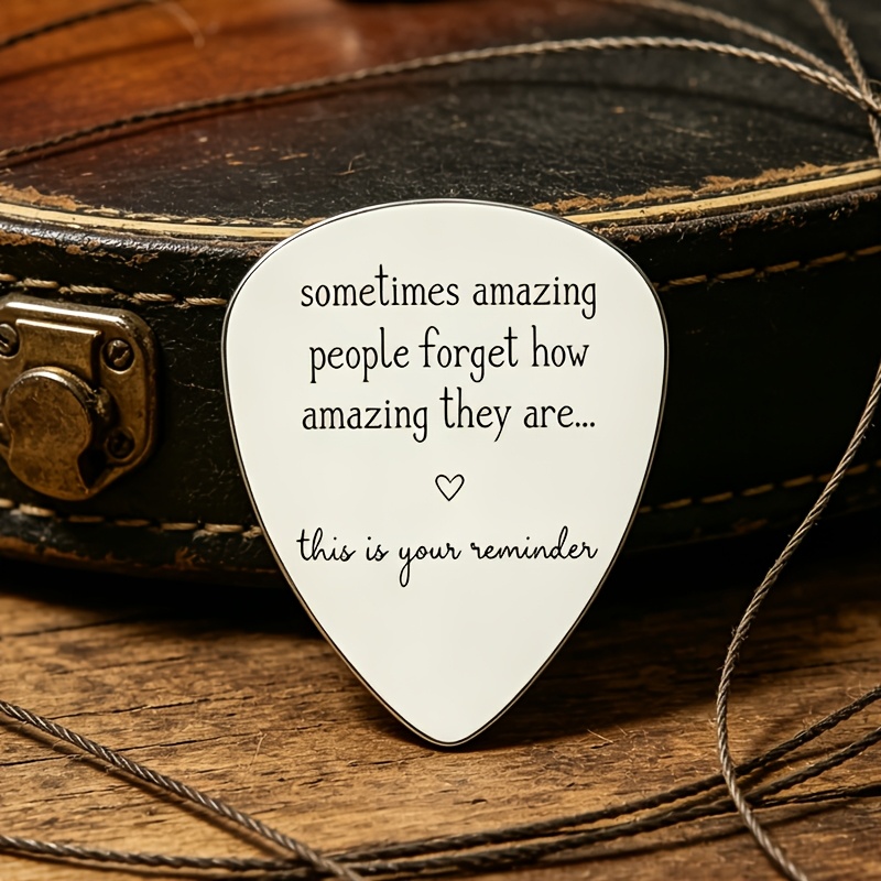 TEMU Sparkling People How Amazing Are... . A Stainless Steel Guitar Pick Full Of , , Family, And Colleagues Who Are Experiencing Self- And Low