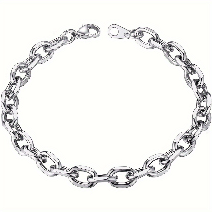 Men's And Women's 316 201 316 201 Stainless Steel Bracelets, Polished Chains, For Daily Wear And Holiday Gifts