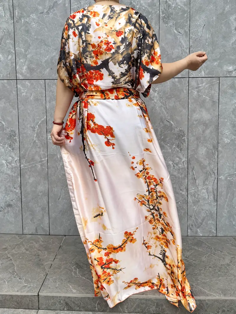 loose boho dresses Empire Waist Boho Dress for Women, Short Sleeve V Neck Bohemian Summer Maxi Dresses, Floral Printed Summer 2024 Flare and Fit Dresses at Amazon Women's Clothing store