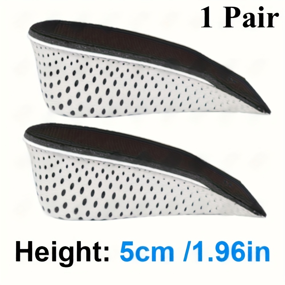 Image of Men And Women's Invisible Shoe Insoles 2-5cm Height Increase | Soft Cushion Gel Inserts For Daily Sneakers And Dress Shoes | Comfortable Breathable Shock Absorption Heightening Insoles