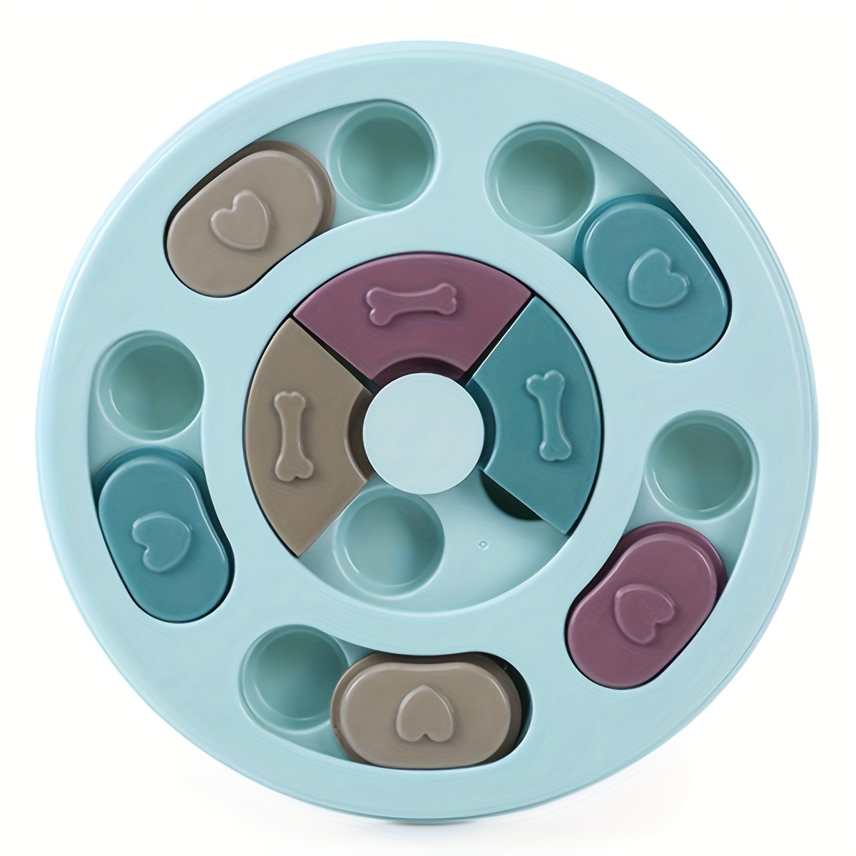 Image of Interactive Pet Feeding Rotating Toy | Anti-choking Slow-feeding Bowl, Durable Plastic, Suitable For Dogs And Cats, Educational Training, Boredom Relief, Multiple Colors, No Batteries Required.
