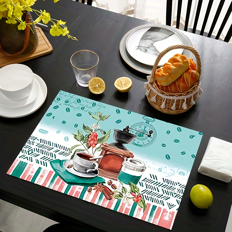 4 шт. односторонняя печать кофейная машина коврик для отдыха - Temu Georgia