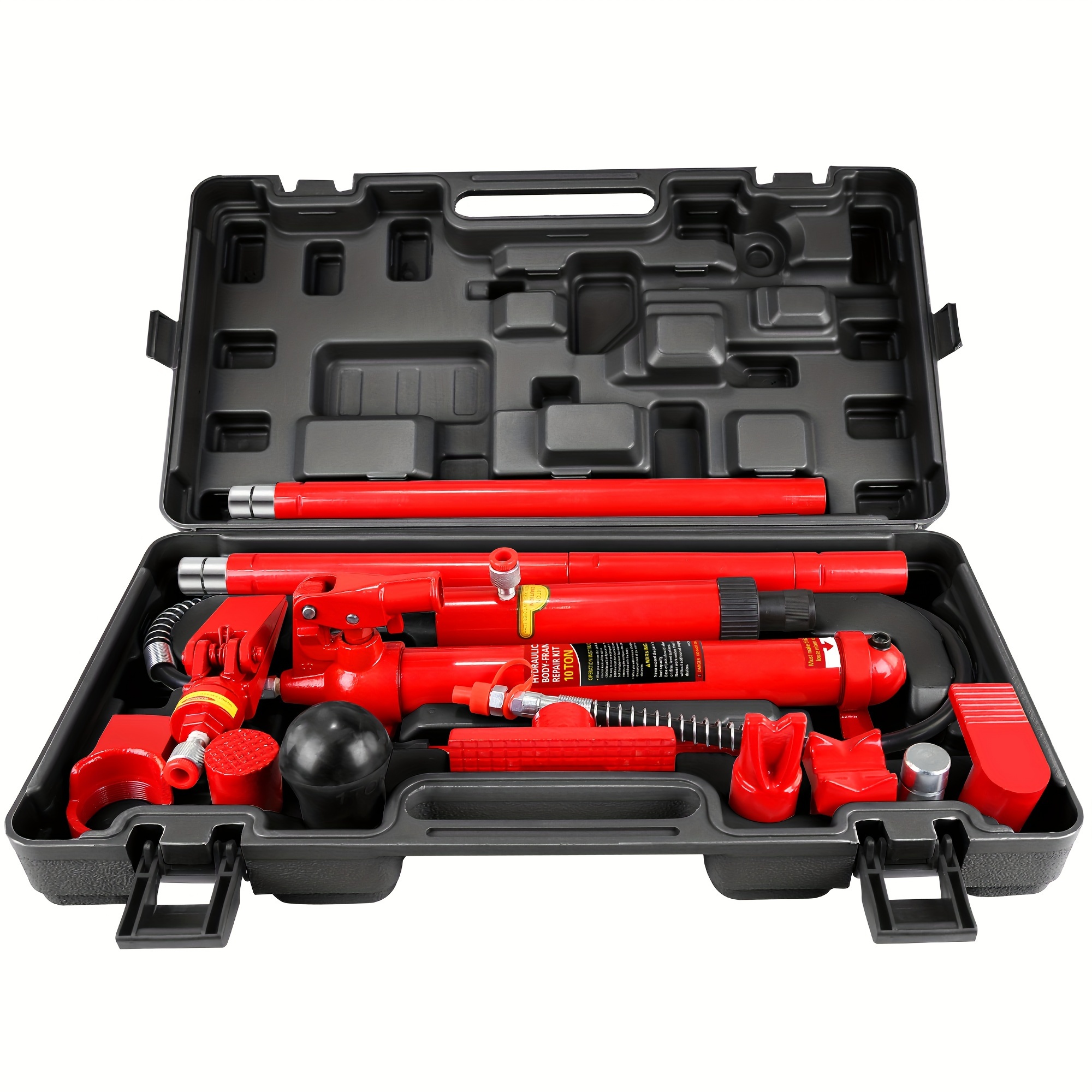 

10 Ton Porta Oil Hose Hydraulic Car Jack Ram Frame Repair Power Tools For Truck Bed Farm And Hydraulic Equipment Construction, Hydraulic Ram Cylinder Jack