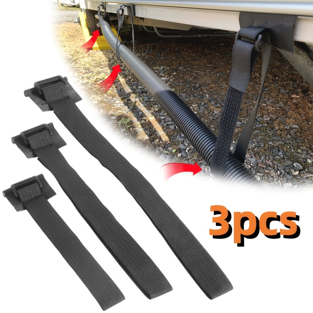 TEMU 3 stuks netsnoeren voor campers in verschillende maten en zoetwaterslangklemmen, bevestigingsapparaat voor waterslang voor campers, accessoires
