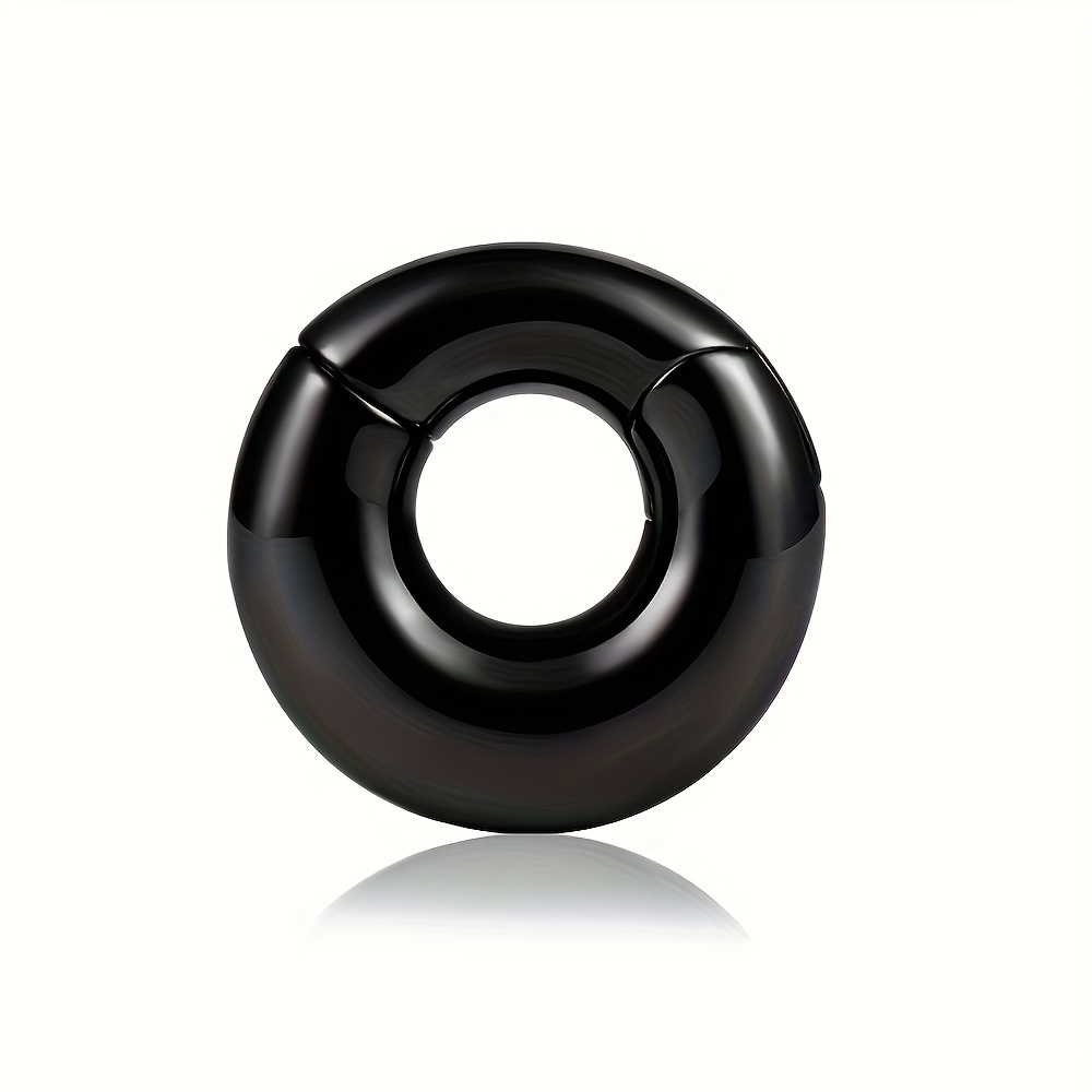 Image of 1pc Chunky Hoop Ear Weights Surgical Steel Gauges Earrings Ear Plugs For Stretched Earlobe Body Jewelry