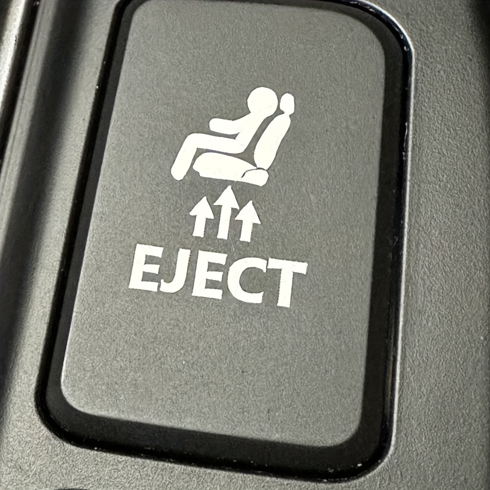 

Button Car Decal - Vinyl Ejection Seat Sticker For Vehicle Dash, Funny Ejector Seat Label, Paper Material, Automotive Interior Decor Accessories