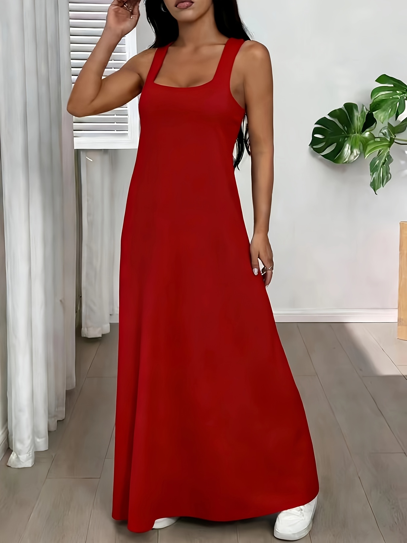   color asymmetrical neckline sleeveless casual dress set is perfect for summer wear Product details 13