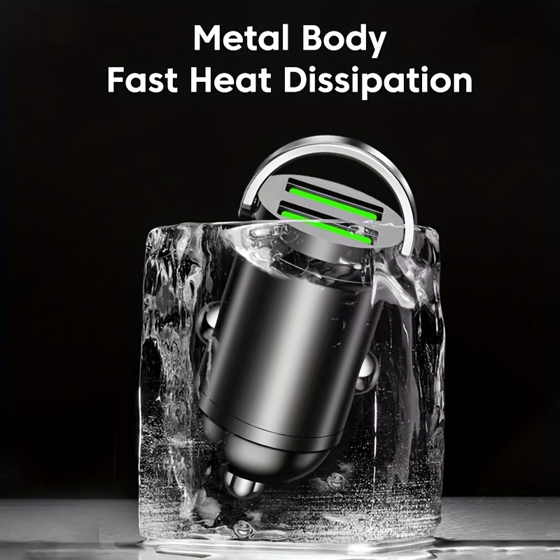 Le dernier chargeur de voiture double USB 200W avec charge rapide haute puissance, compatible avec divers modèles de voitures, connecteurs mâle et femelle, adaptateur USB 12-24V et charge rapide 5A, essentiel pour les longs trajets et voyages, Chargeur de Voiture,Essentiels de Voyage,Chargeur