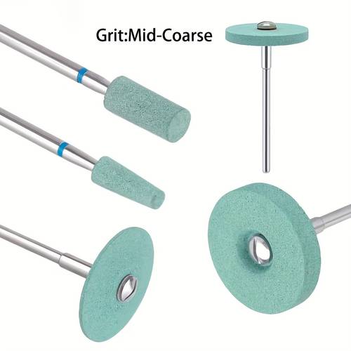 1pc ceramic diamond grinder polisher zirconia porcelain grinding polishing with medium grit diamond bonded for gemstone preparation dry grinding no water cooling required resistant