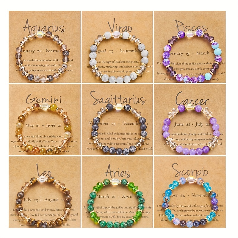 

European American Beads Bracelet Bracelet Constellation Bracelet With Card