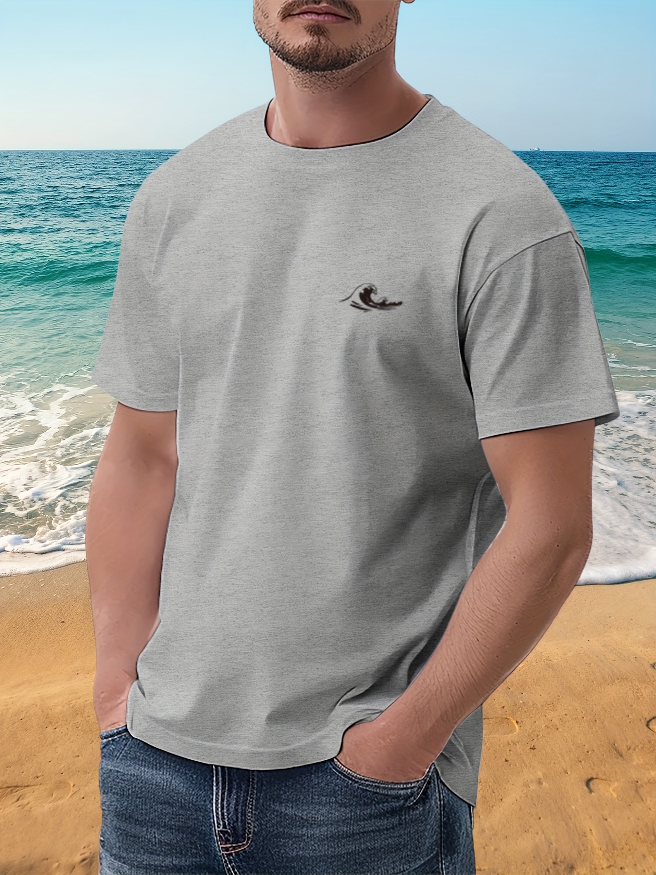 Wave 180G Men's Short-Sleeve Printed T-Shirt