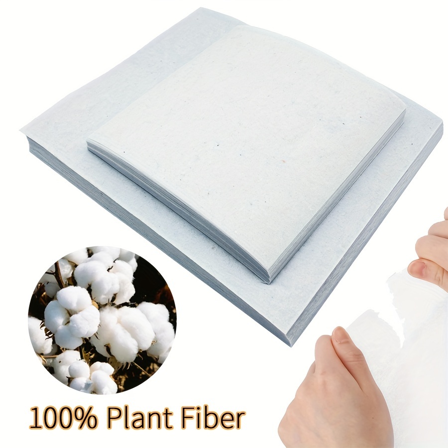 

100pcs Tear-away Embroidery Stabilizer, Pre-cut Fabric Backing Sheets In 10x12in & 8x8in, 1.4oz Lightweight Plant Fiber Stabilizers For Machine & Hand Embroidery Sewing