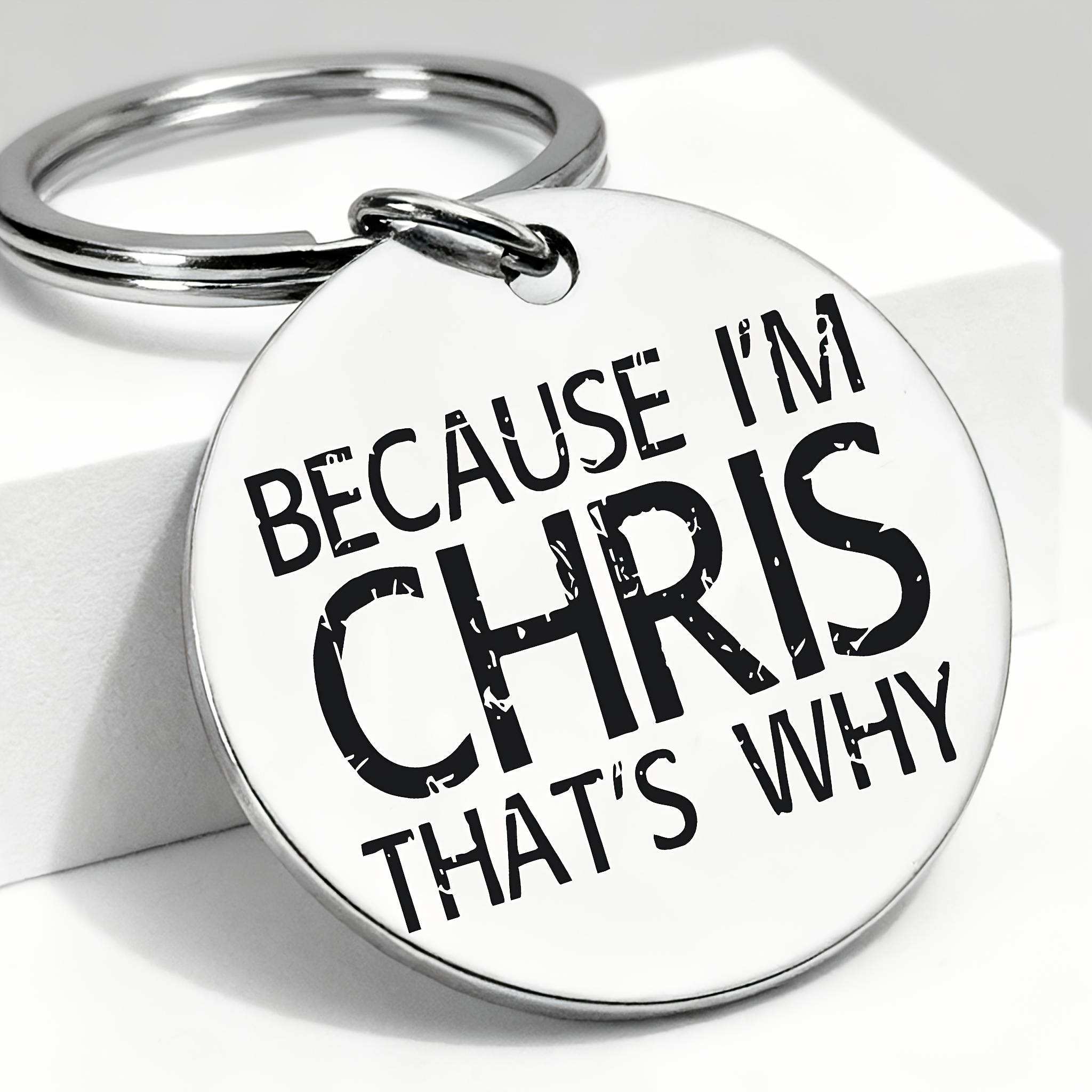 TEMU Optimistic Quote " I'm , Is" Stainless Steel Keychains - Birthdays, Valentine's Day, Etc. - Perfect For Gifts For Family, Colleagues, , Holiday