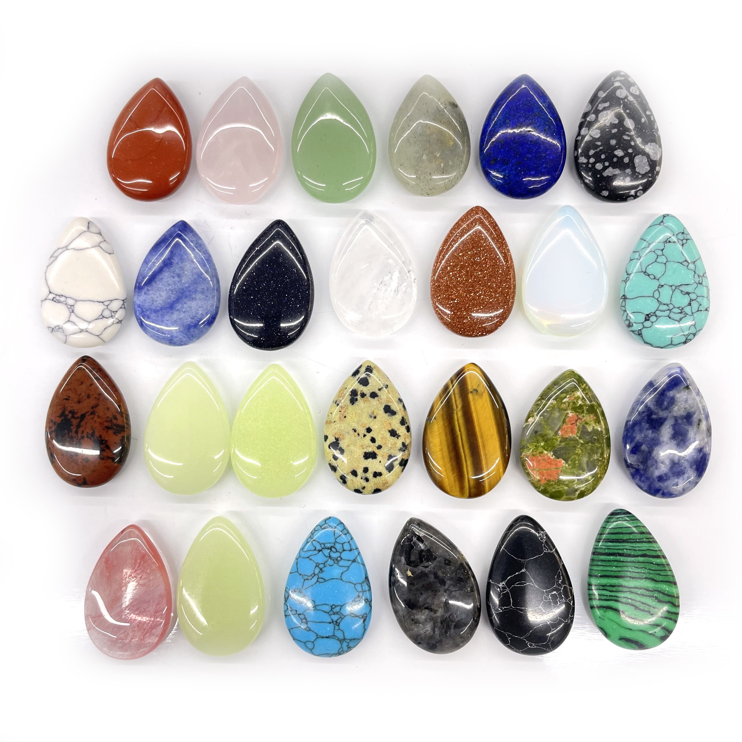 

25-pack Bohemian Natural Drop Pendants, No-hole Synthetic Protein Beads For Making, Garden Fish Decor, Multi-material Combo Set, Ideal Gift For Women