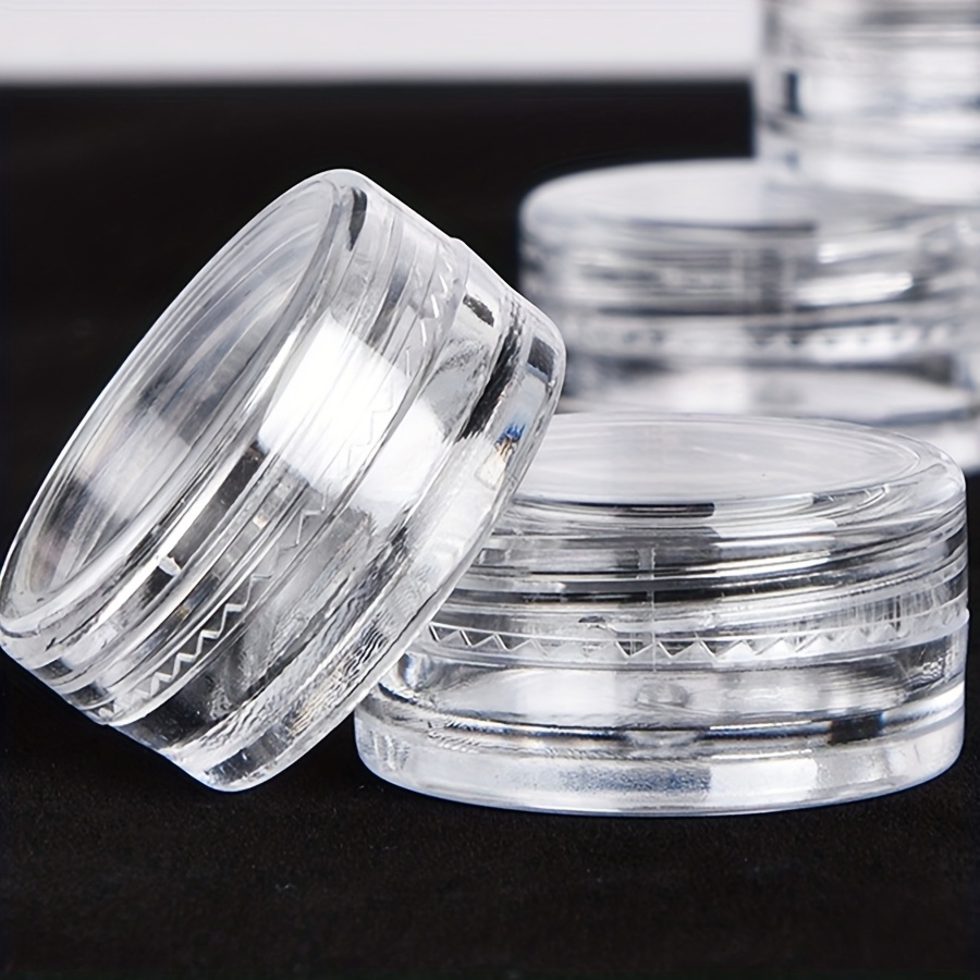 TEMU A Set Of 50 Transparent Bottles With Separated Strip Caps, Suitable For Packaging For Cosmetic Samples, Nail Decorations, And Powders