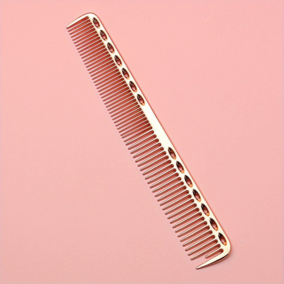 

1pc Hairdressing Aluminum Comb, Fine Teeth Hair Comb, Hair Styling Comb Tool, For Barber Salon Home Use