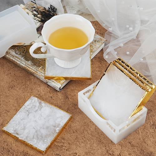 molde de silicona para de almacenamiento de posavasos de resina diy