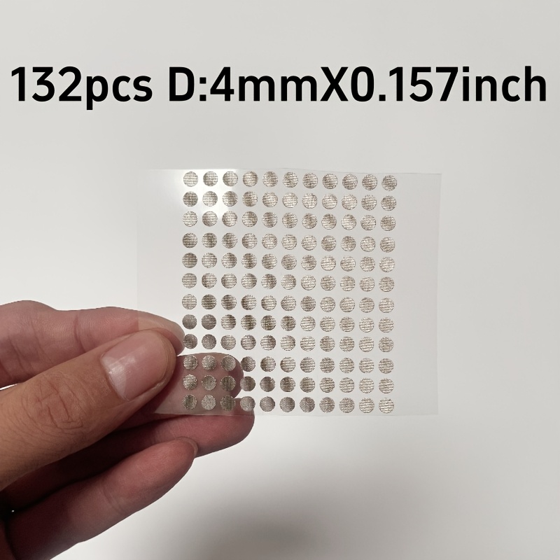 TEMU 33/132pcs Patch de Réparation Conductif Auto-Adhésif - Points Ronds Pré-Préparés de 4mm (Aucune Coupe Requise), Compatible avec Télécommandes et