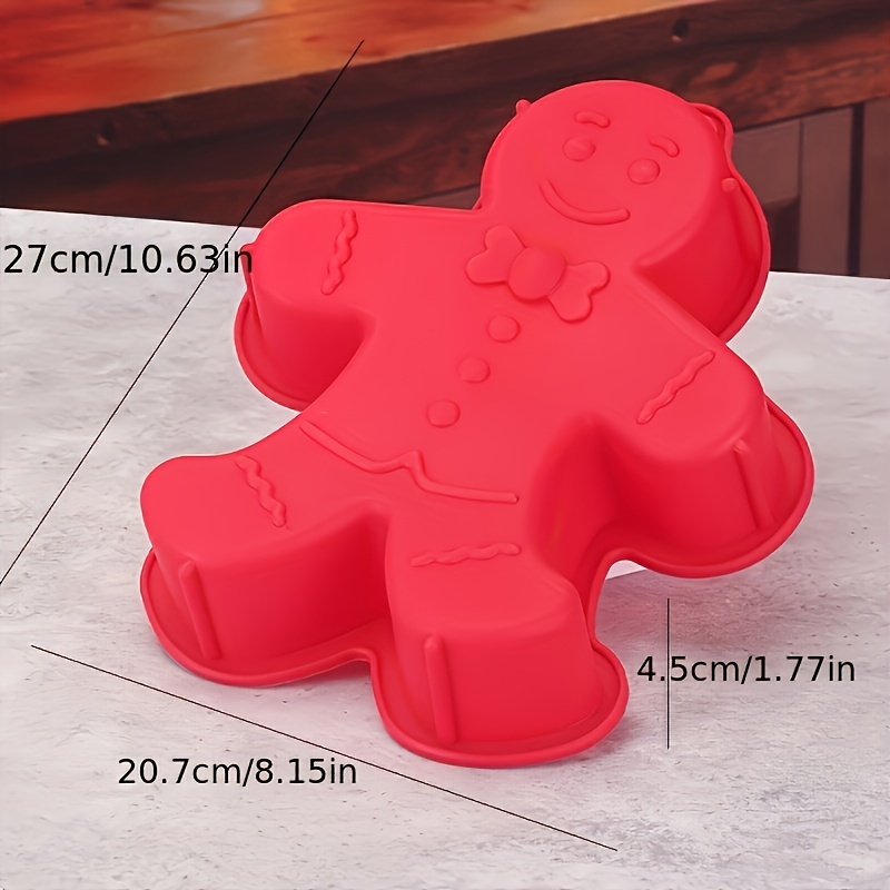 Christmas Classic Gingerbread For Man Shape Baking Mold, Silicone Cake Mold