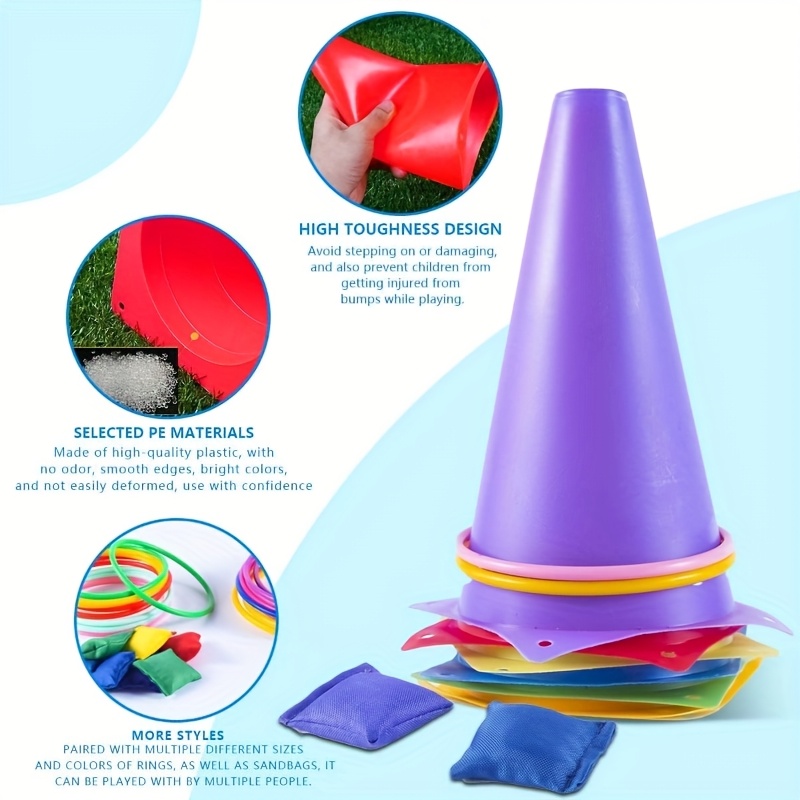 Coordination and Reaction Training Kit Backyard Training Cones and Hoop Combo Set