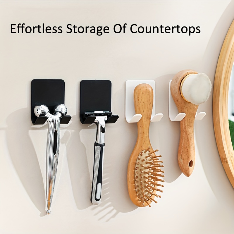 multi functional manual shaver hanger with powerful   hook   to drill holes shaver storage bracket details 2