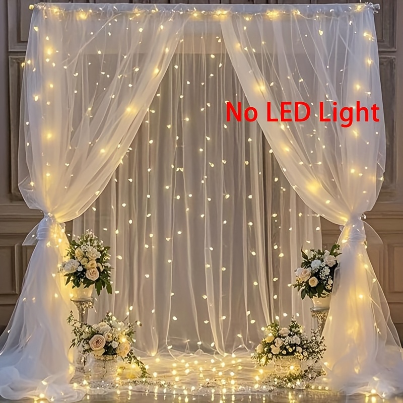 ABOOFAN Weiße Gazevorhänge 2er Set - Halbtransparente Vorhänge 260x140cm