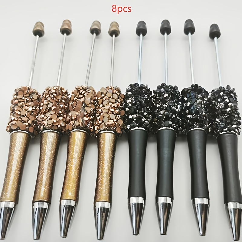 Image of 8pcs Creative Diy Sequin Ballpoint Pen, Back-to- New Beaded Ballpoint Pen