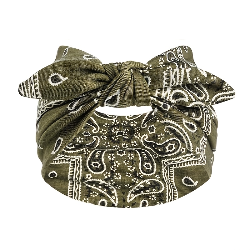 TEMU 1/4pcs Women's Thick Wide Headband, Fashion Ear Style Non-slip Elastic Headscarf Headband, Bohemian Headband, Suitable For Yoga/casual/face