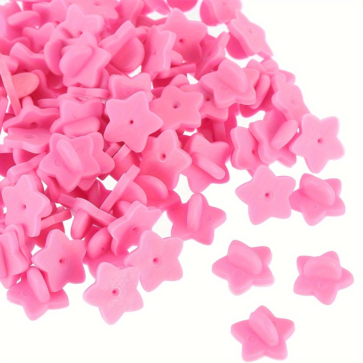 100-Pack Silicone Star Shaped Butterfly Clutch Pin Backs for Lapel Pins, Tie Tacks, Service Bars, Jewelry and DIY Craft Projects