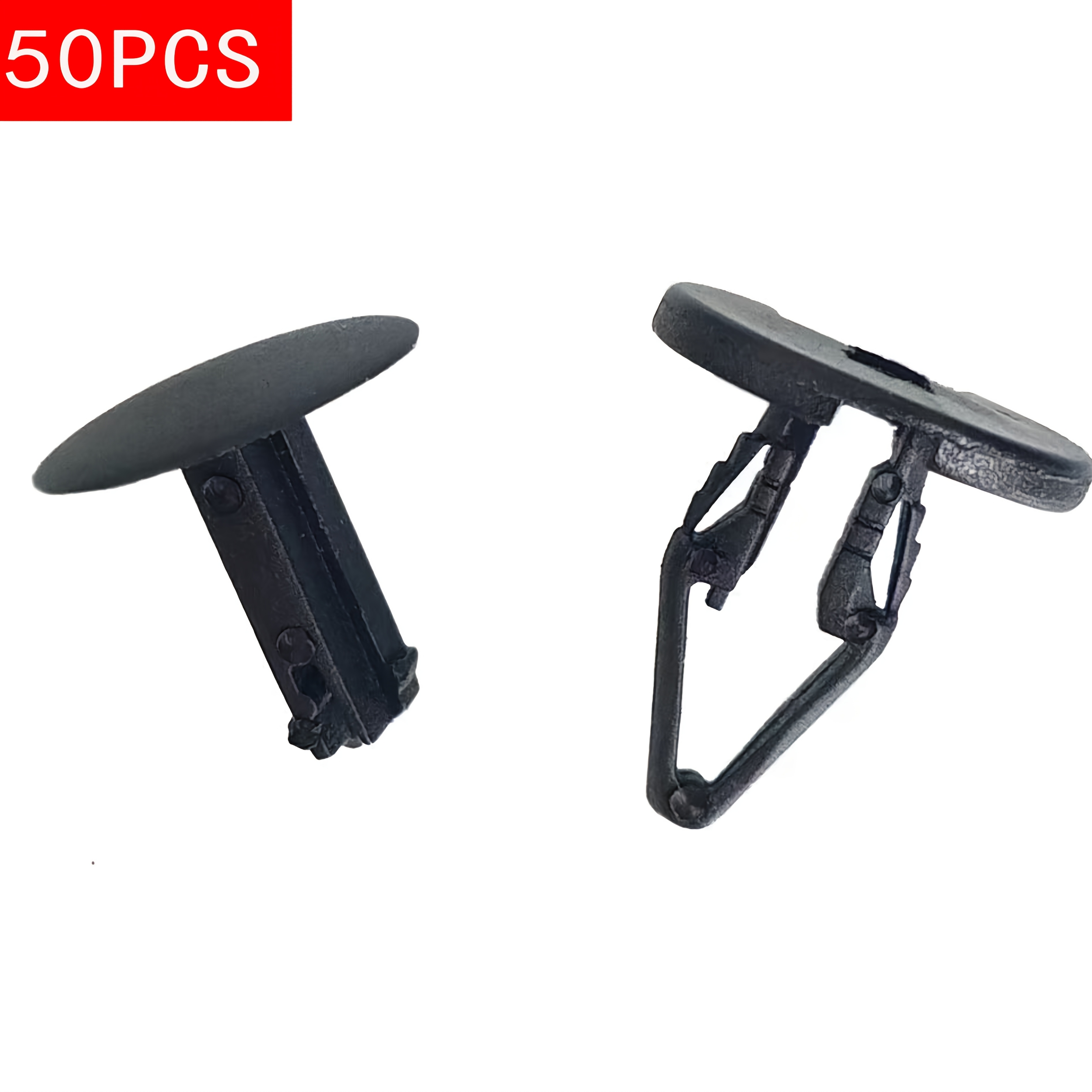 TEMU 50pcs Push-in Mud Flap Fasteners - Durable Plastic Clips, Suitable For Ford, For , Etc. - Secure Rivet Fixing Solution, Vehicle Assembly | Push- Design | Black Fasteners, Automotive Hardware
