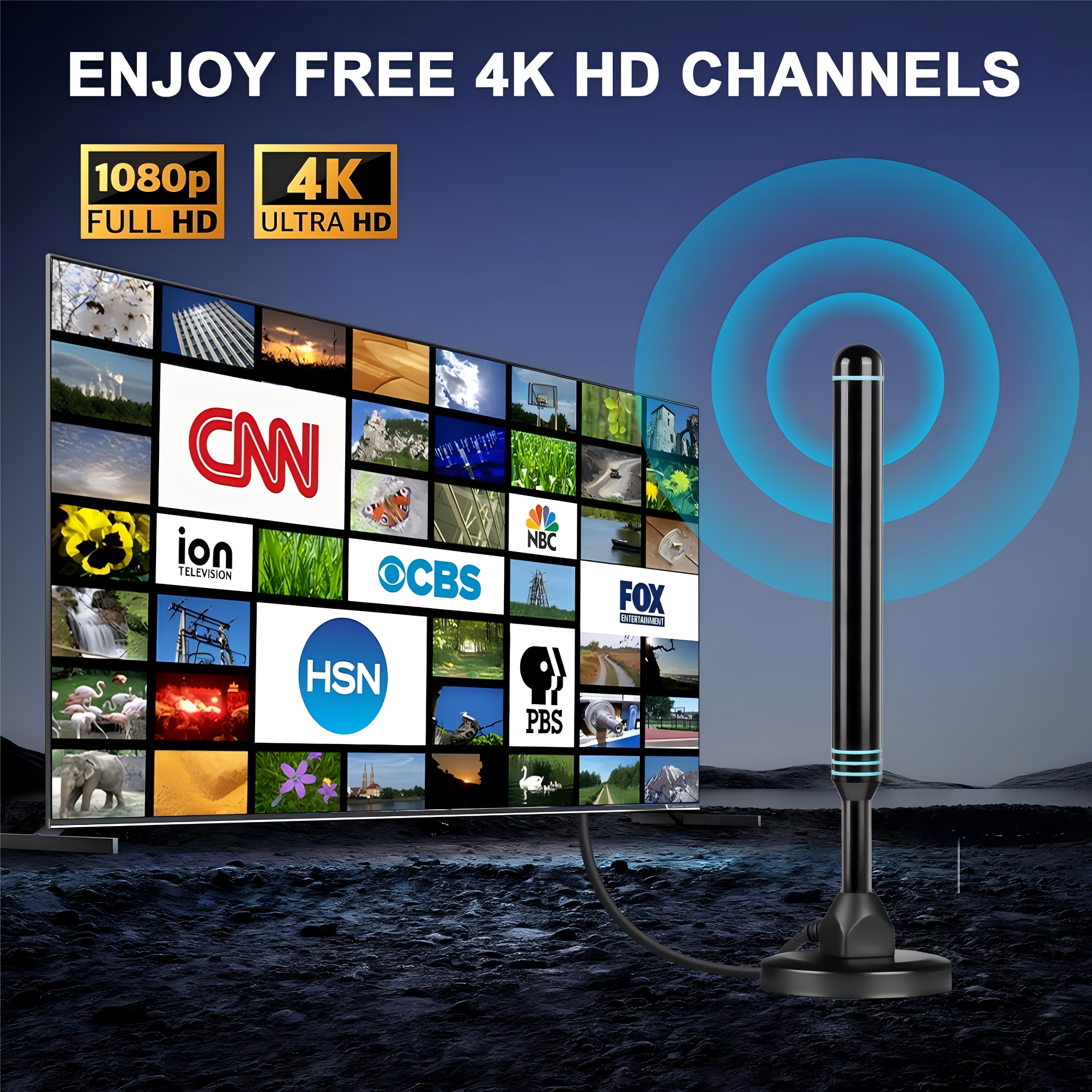 2026 metal long distance     high definition 4k tv antenna 180 mile     reception   long distance   reception mode usb complete additions   suitable for smart tv   indoor tv antenna Product details 0