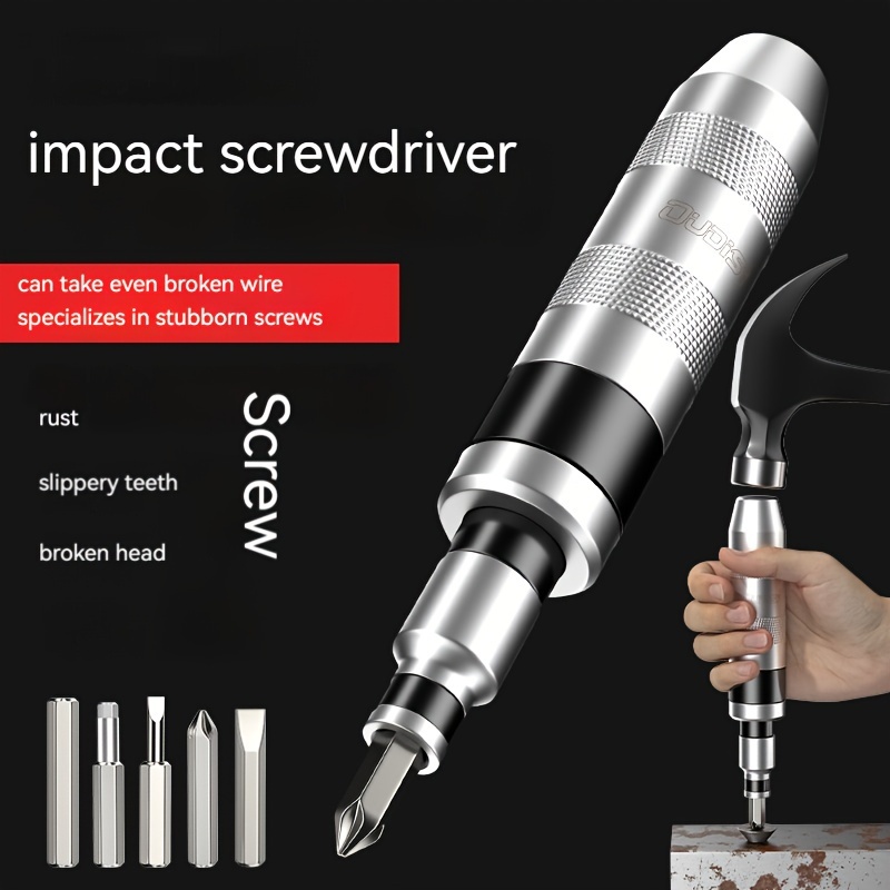 

7pcs/13pcs Impact Screwdriver Set - Alloy, Multifunctional Screw Extractor & Remover, Chisel Bits For Industrial Tools, Non-electric, Required, For Diy Repairs / Professional Use, Mechanics &