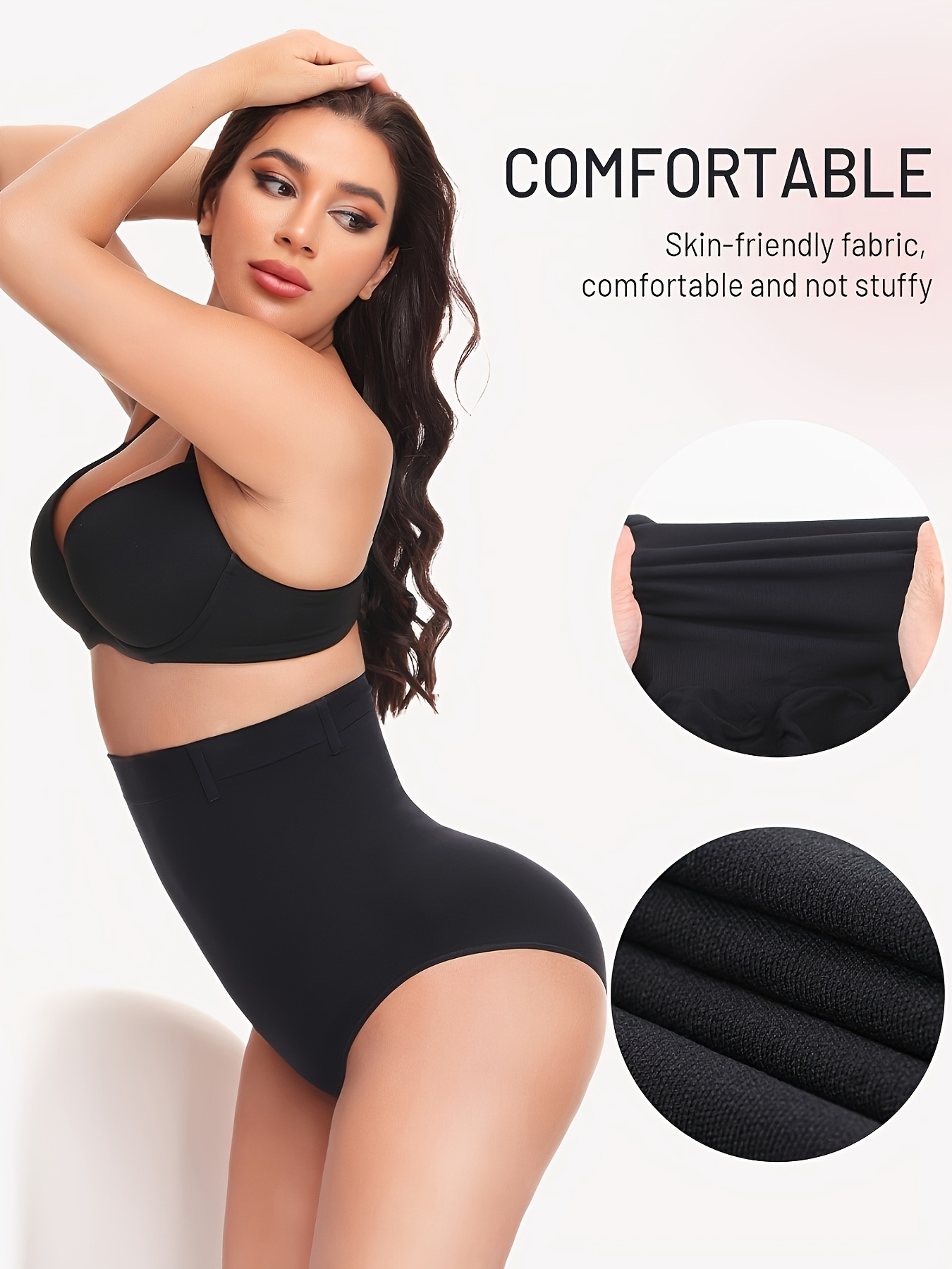 tummy control shapewear for women high wasited body shaper underwear for dress seamless control panties girdle details 3