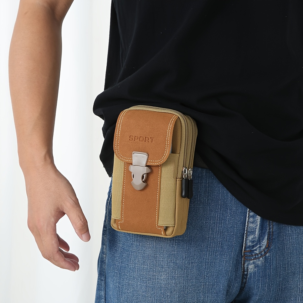 Unisex Belt Pouch Mobile Phone Bag, Tactical Waist Pack