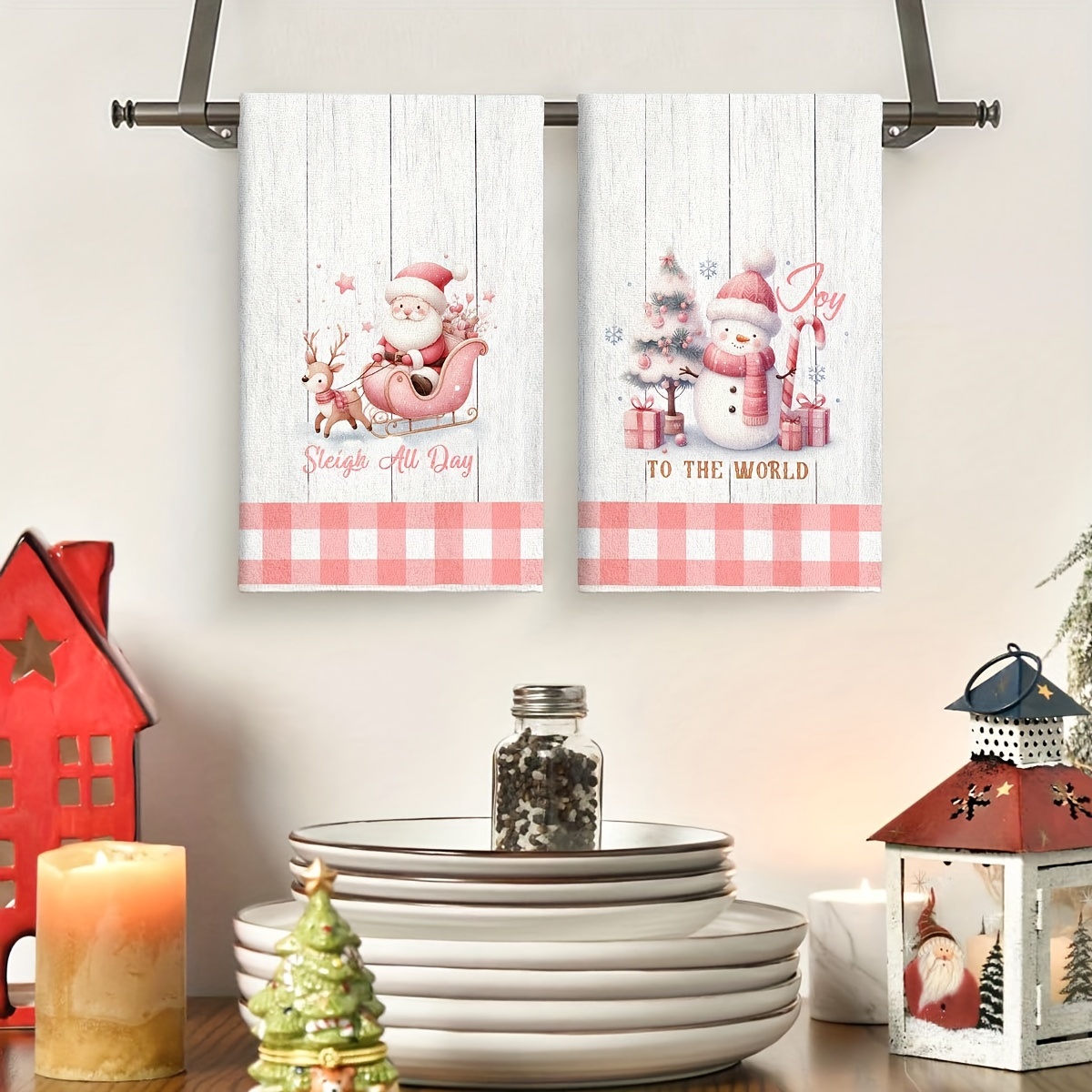 

2pcs Christmas Towels - , Polyester Dish & Towels Snowman - For Cooking, , And Housewarming