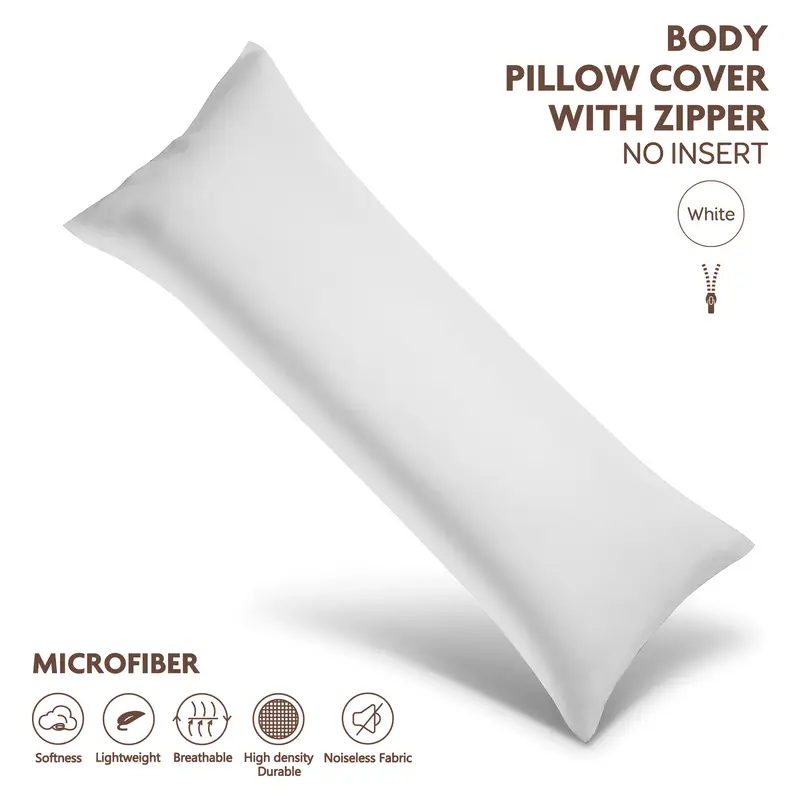 polyester brushed fabric long pillowcase 51x137cm zipper closure soft and durable ideal for home bedding decoration without pillow core Product details 8