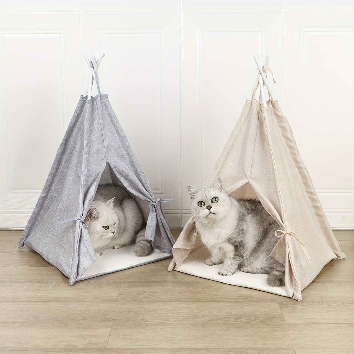 

Detachable Thin Pet Tent, Polyester, Modern Style, Easy Assembly, Perfect For Small Cats & Dogs, All-season Sleeping Shelter, Cat Supplies Cat Tent For Outside Cat Tents For Indoor Cats