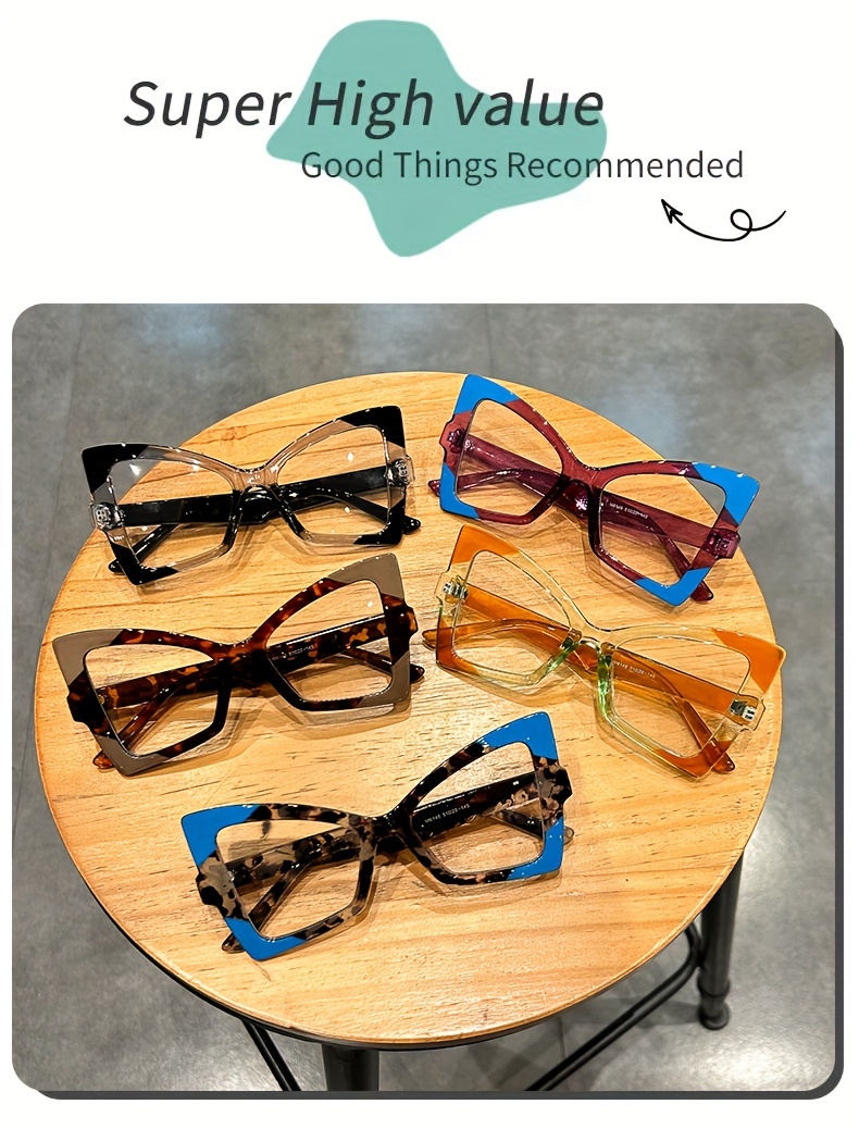 gafas sol gran tamaño lentes transparentes ojo gato Temu Chile