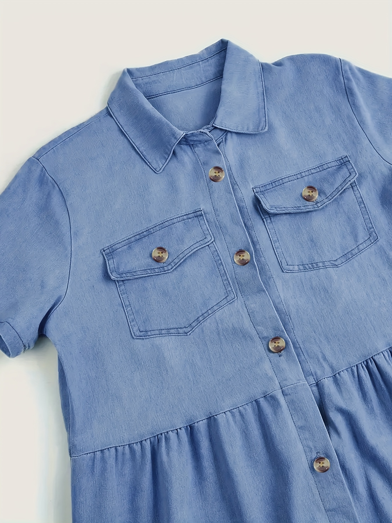 womens vintage inspired denim style long dress with multi button front a line casual to semi formal dress machine washable non stretch fabric for spring summer fall elegant special collection denim dress 4