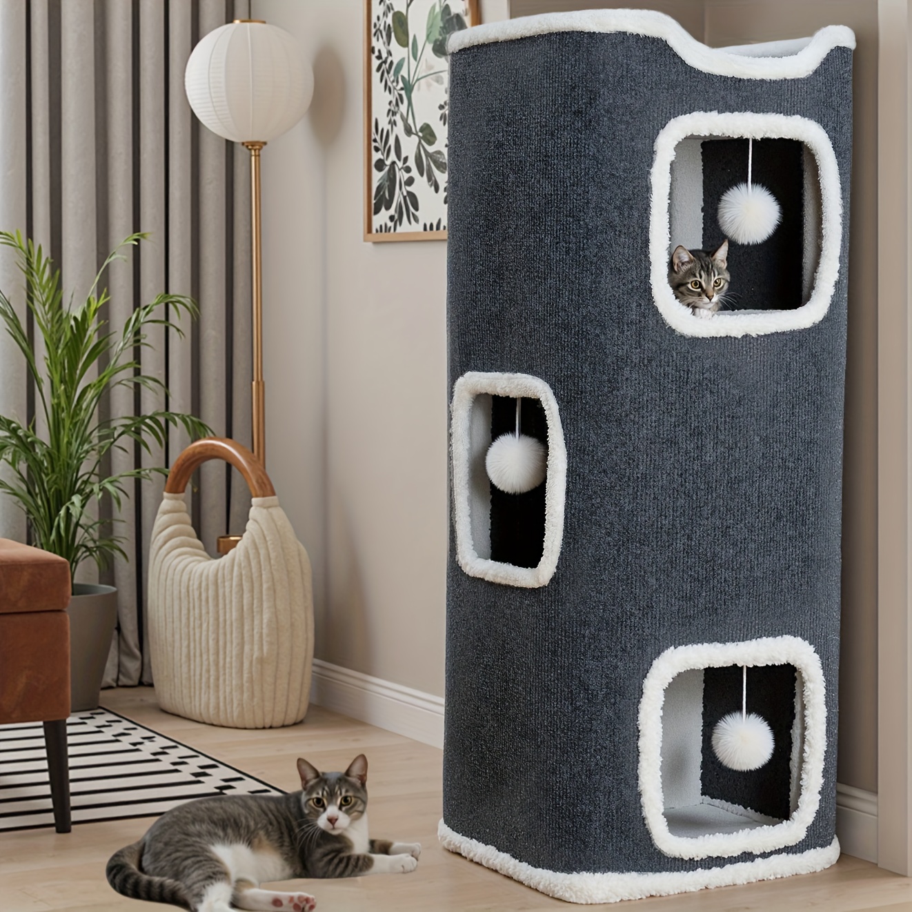 Cat Tree Rascadores Para Gatos Exterior Poste Rascador Rascador