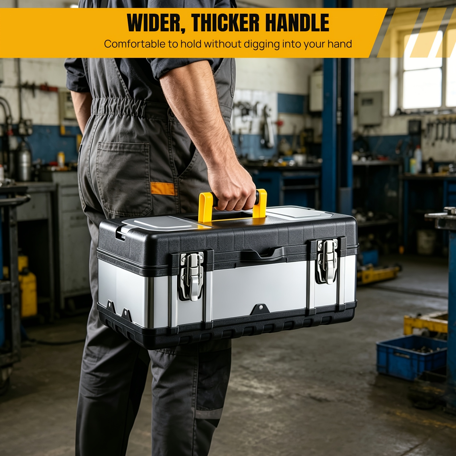 Double-Layer Portable Toolbox for Tool Storage