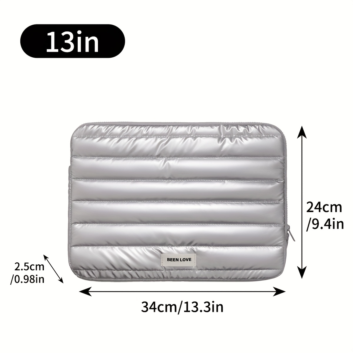 TEMU Portable Laptop Bag, Shockproof Tablet Protection Bag With Zipper, Computer Bag, Multifunctional Laptop Briefcase, Lightweight Tablet Case,