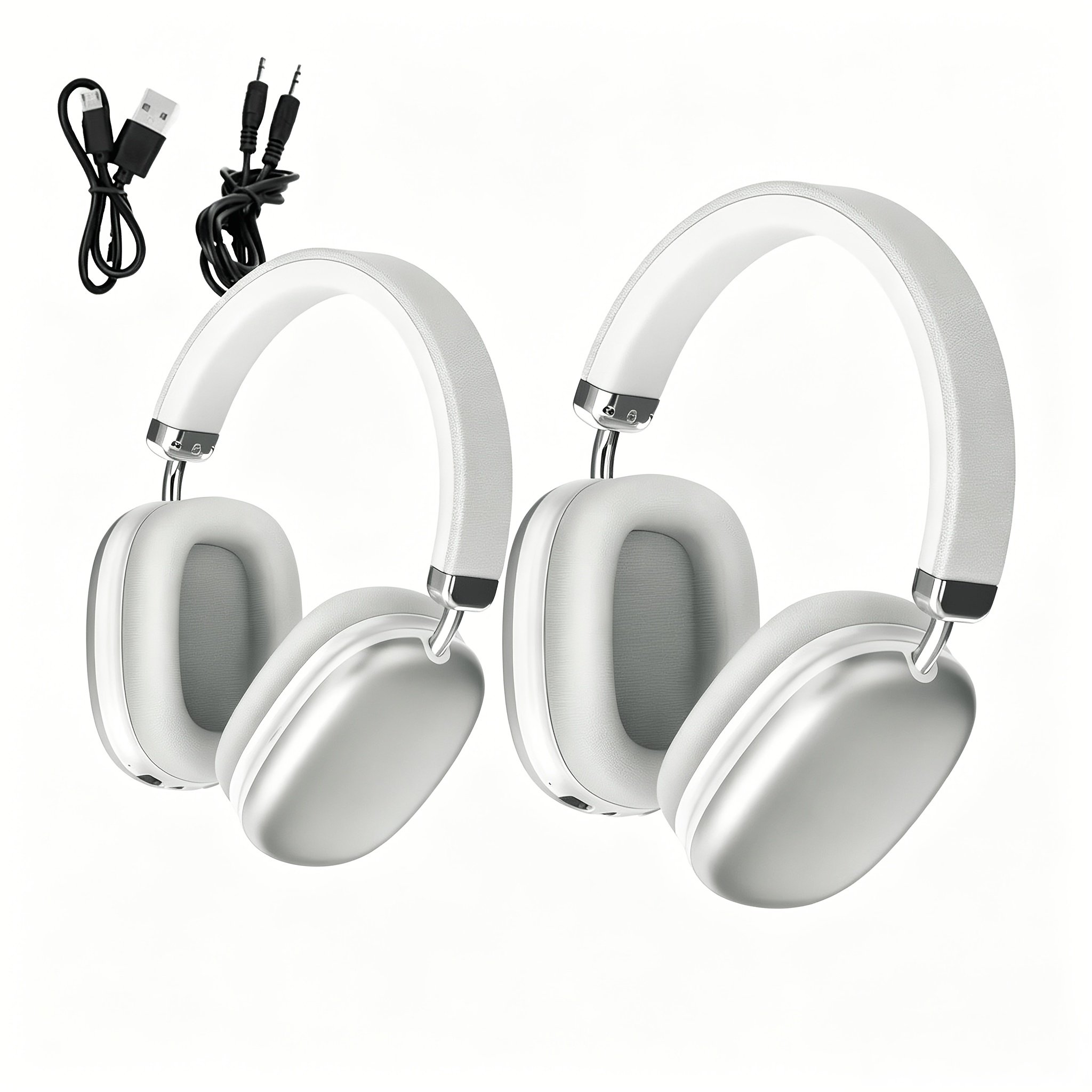 Image of Head-mounted Headphones, Foldable Lightweight Headphones, High-quality , Suitable For Travel, Office, Laptops, Phones (2-pack)
