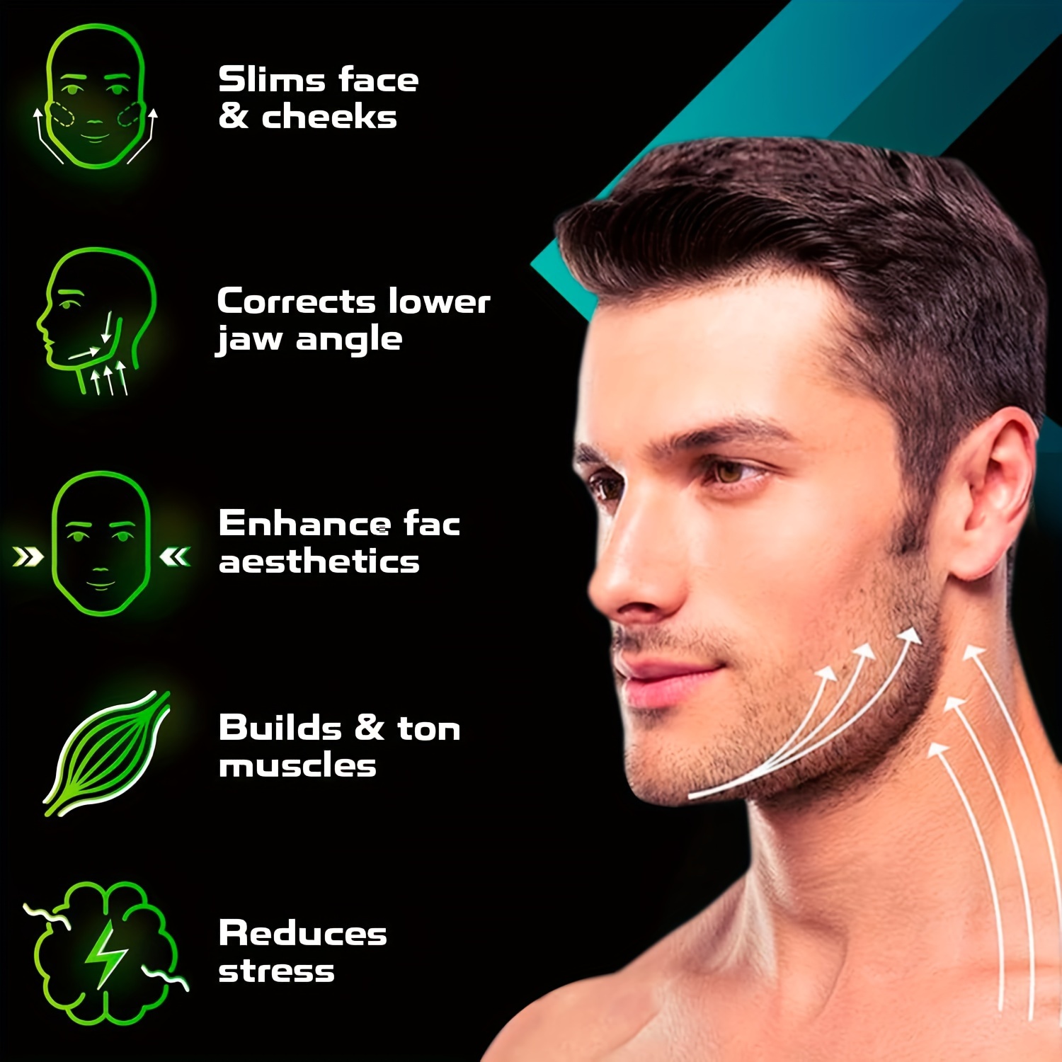 Jaw Exerciser Men Women 3 Resistance Levels Silicone Jawline - Temu