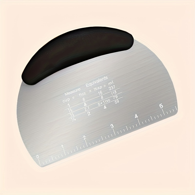 1pc, Dough Scraper, Stainless Steel Cutter, Food Scraper, Pastry Dividing Tool, Western Pastry Bread Dividing Board, Baking Tool, Kitchen Gadget