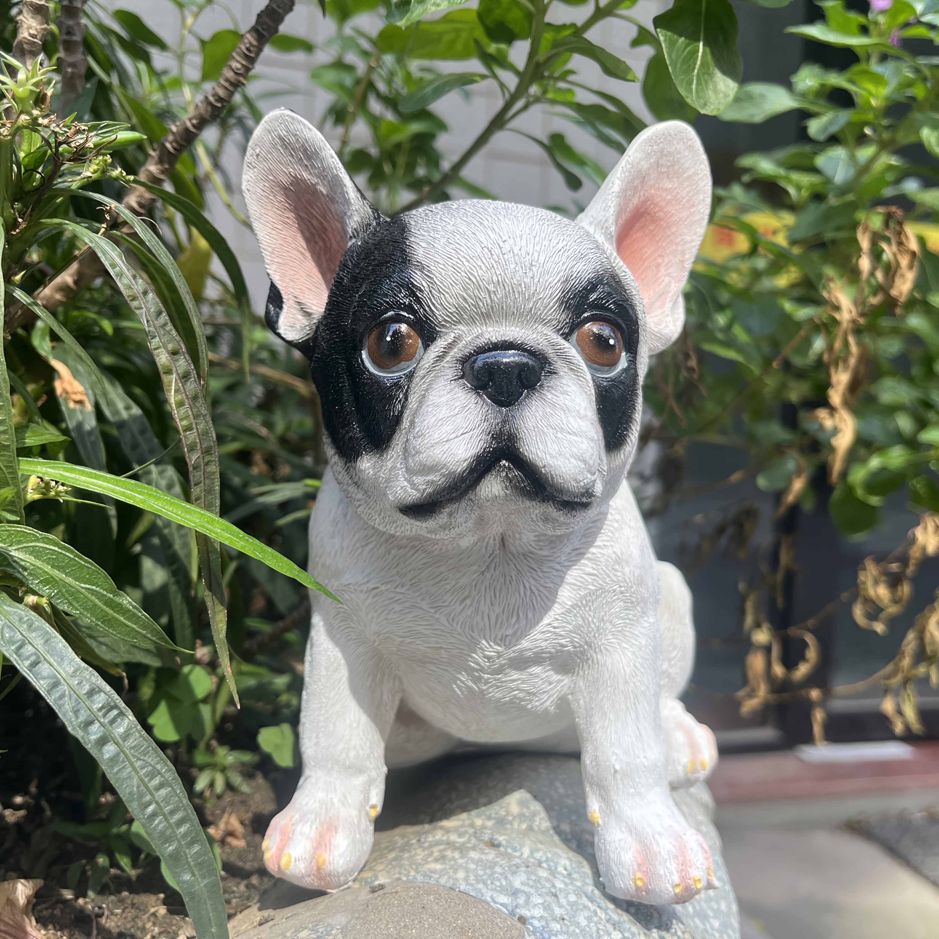 durable resin resin french bulldog statue black Temu United Kingdom