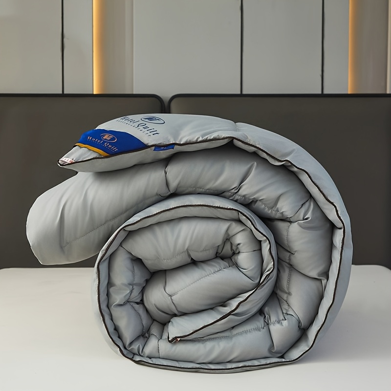 1pc of Luxury Hotel-style Spring/autumn Quilt, Extra Thick, Soft, and Warm. Winter Quilt with Quilted Design, Suitable for All Seasons. Ideal for Dormitories, Rental Apartments, and Bedrooms