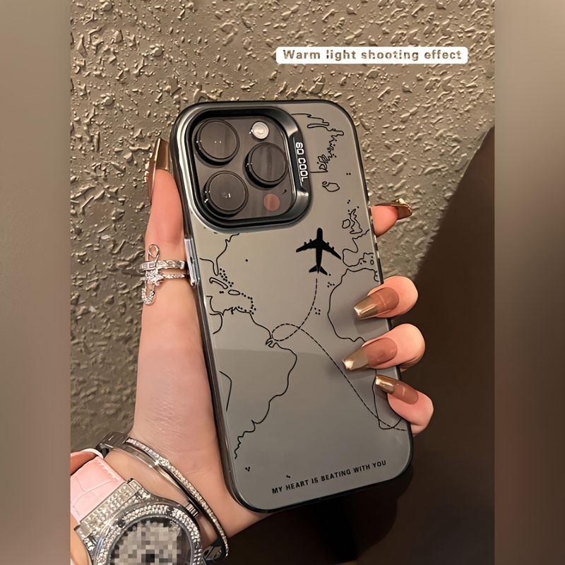 TEMU Phone Case With Laser Plane Pattern