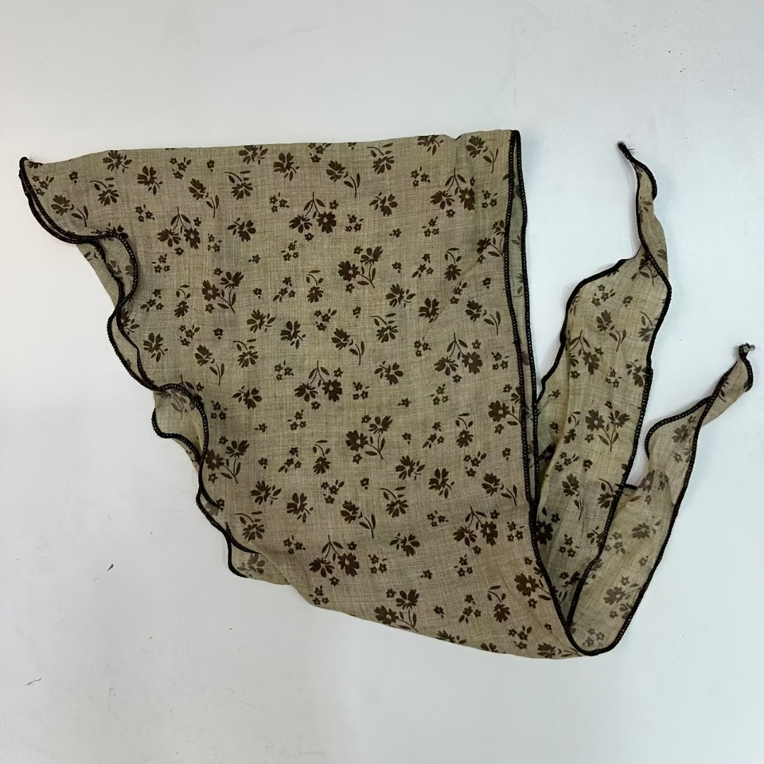 New Japanese-style Retro Floral Artistic Fashion Neck Scarf, A Thin Accessory For Neck Protection.
