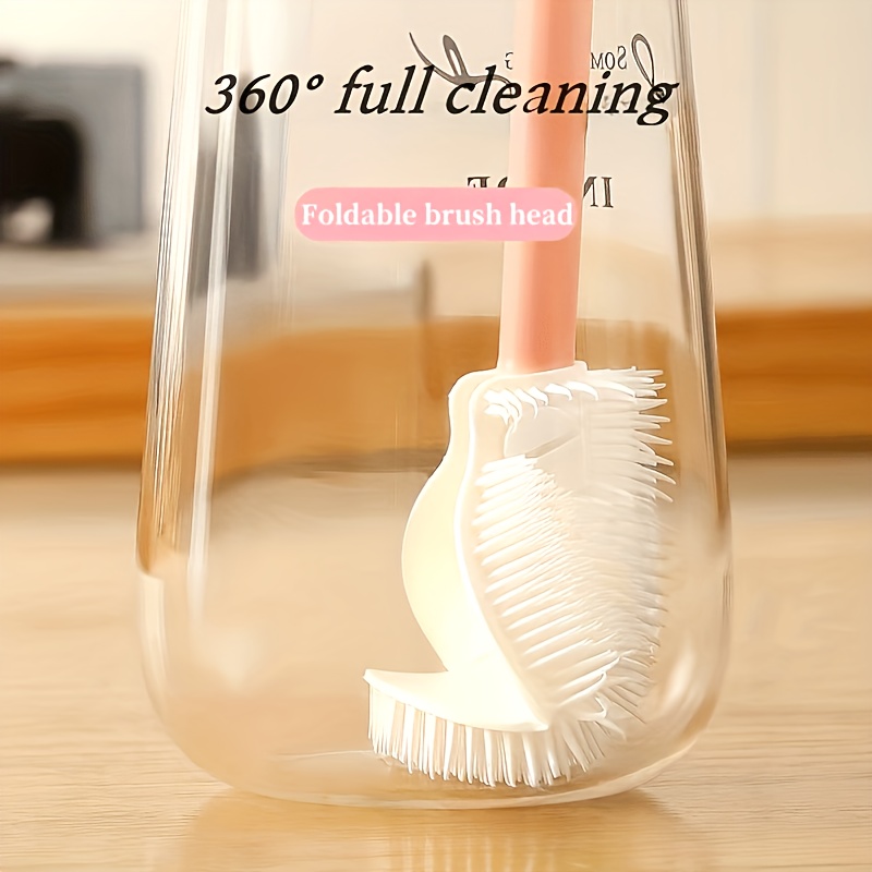 

1pc 360° Cleaning And Extendable - Portable, Reusable, For Kitchenware And Drinkware Cleaning